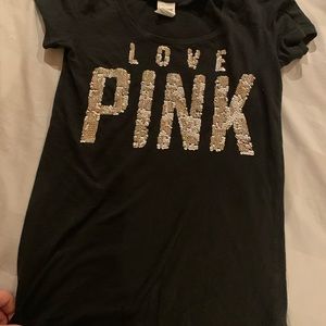 Pink sequenced shirt